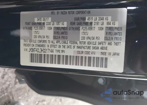 2017 Mazda Cx-5 Touring from USA, damaged, VIN JM3KFACL3H0217144